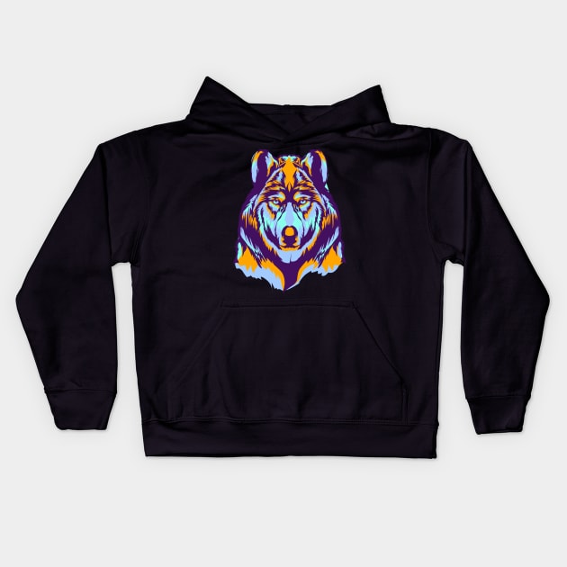 Such A Lonely Wolf Kids Hoodie by pentaShop